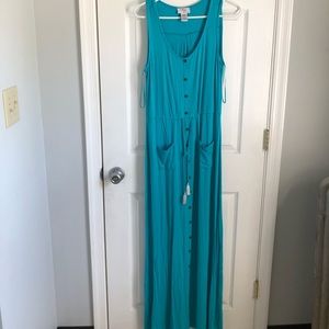 Turquoise ankle length Dress